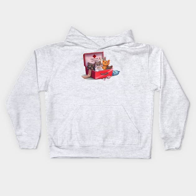 FIRS AID KITTENS Kids Hoodie by stark.shop